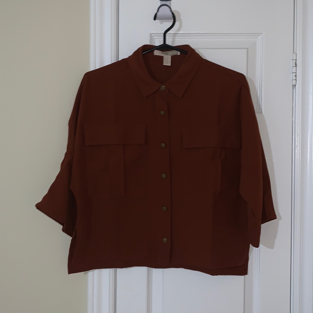 Crop dress shirt
